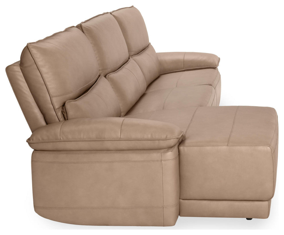 Branford Leather Power Recliner Sectional Sofa by Kosas Home