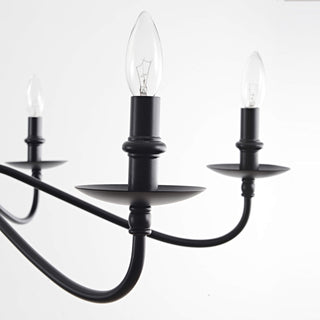 Mia Rustic 6-Light Black Metal Chandelier