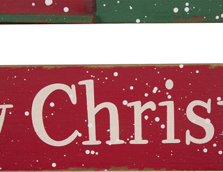 24.02"H Iron/Wooden Christmas Truck Yard Stake