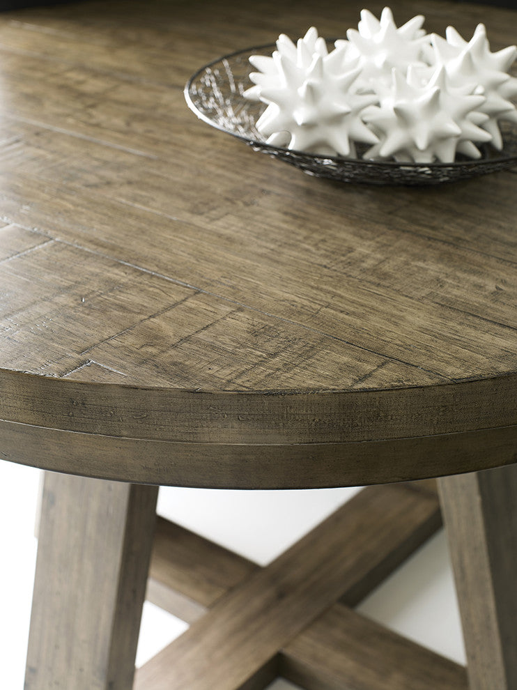 Kincaid Plank Road Button Dining Table, Stone, 706-701S