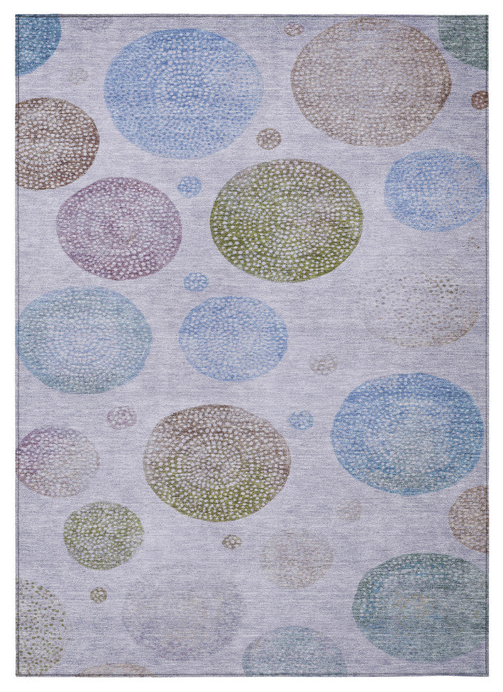 Machine Washable Indoor/Outdoor Chantille ACN1897 Violet 9' x 12' Rug