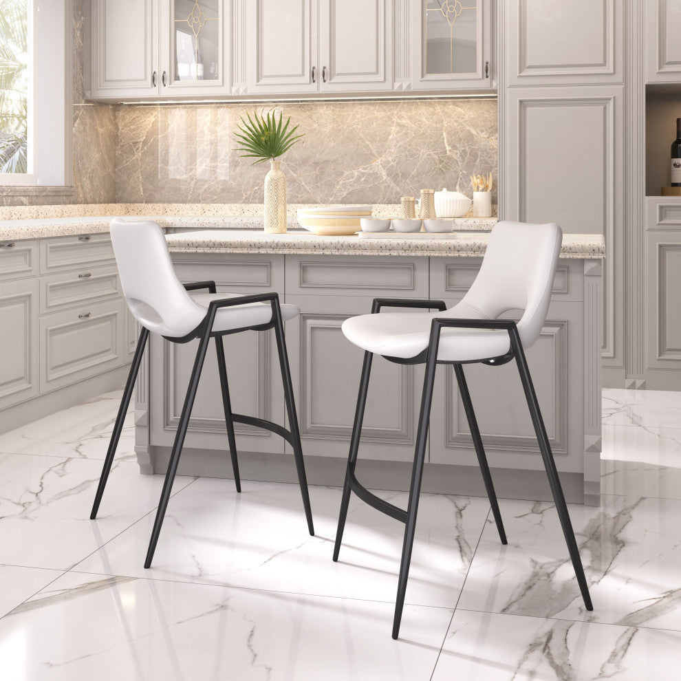 Desi Counter Stool, Set of 2 White