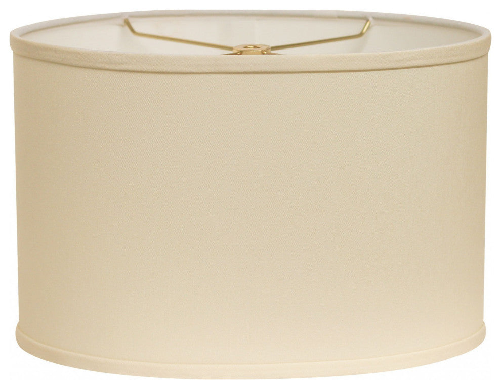 16" Ivory Throwback Oval No Slub Lampshade