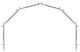 Mabel 13/16" 6-Sided Bay Window Curtain Rod, Satin Nickel