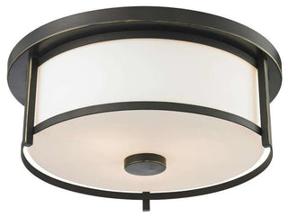2 Light Flush Mount Olde Bronze