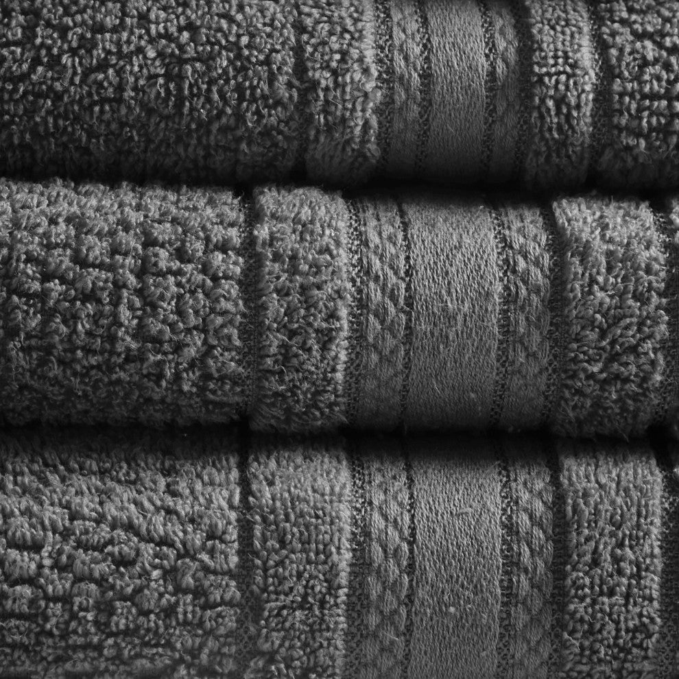 Madison Park Essentials Adrien Cotton Quick Dry Bath Towel 6 Piece Set