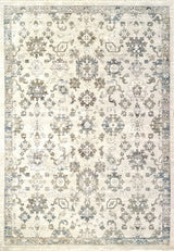 Dynamic Rugs Refine Shrink Poly Area Rug, Cream Gray Blue, 4'x5'6"