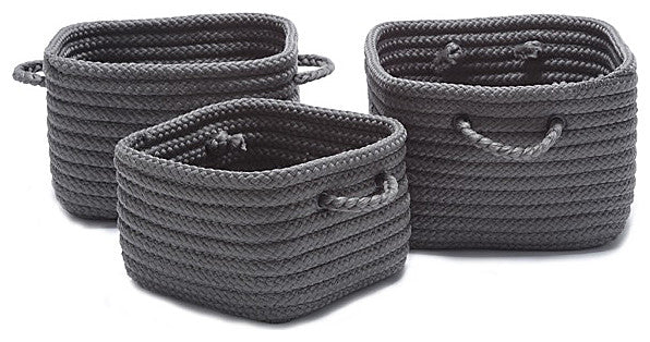 Colonial Mills Basket Simply Home Shelf Storage Gray Square