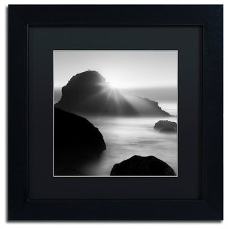 "Long Sunset at Indian Beach" Matted Framed Canvas Art by Moises Levy