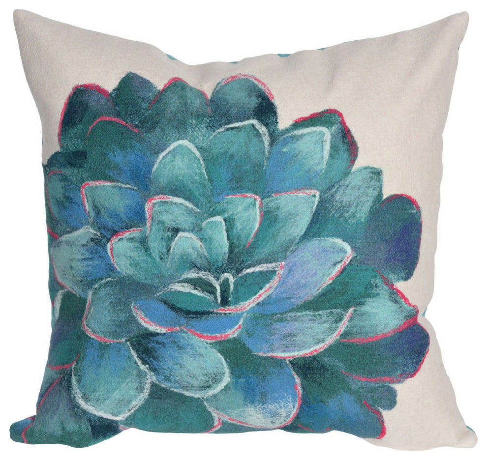 Visions IV Succulent Indoor/Outdoor Pillow Cream 20"x20"