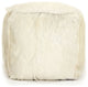Tibetan Ivory Goat Fur Pouf