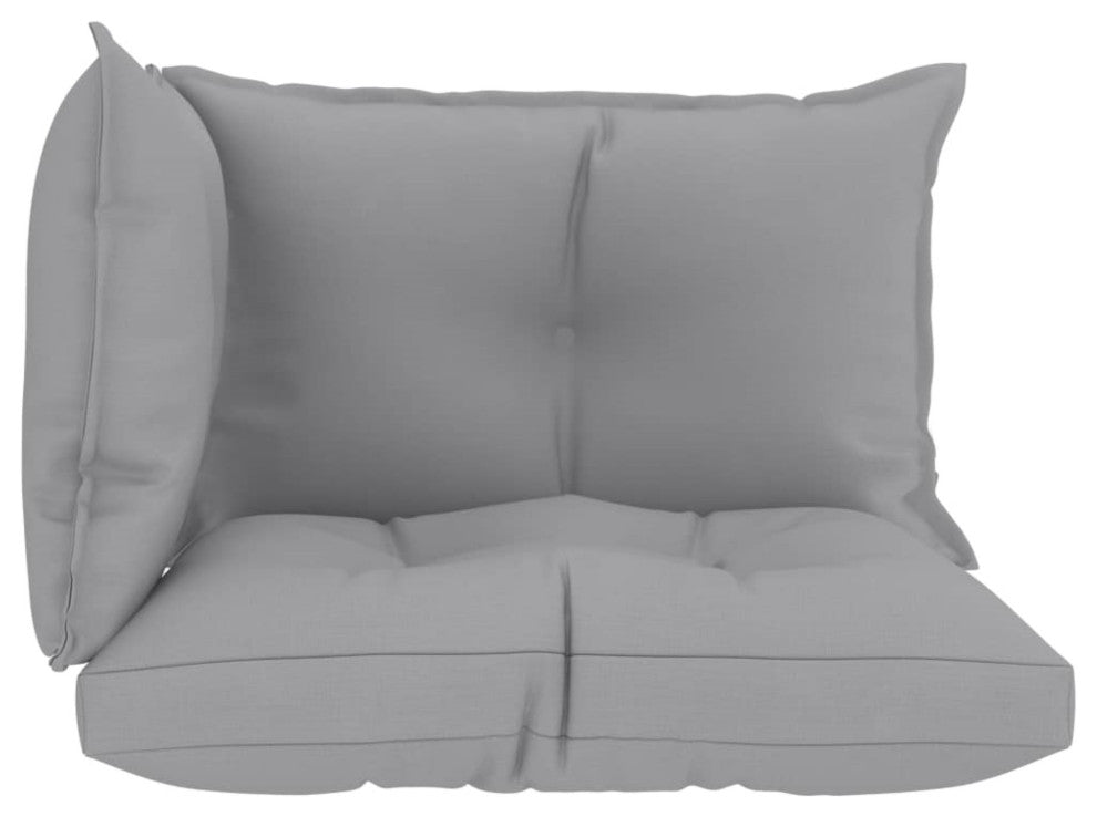 Vidaxl Pallet Sofa Cushions 3-Piece Gray Fabric