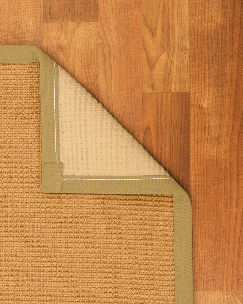 Natural Area Rugs Davlin Custom Sisal Rug, 6' x 9', Sage Border