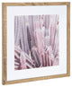 Modern Cactus Framed Wall Art Set, Natural 5 Piece