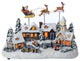 11" Battery Operated Musical LED Village With Santa and Deer