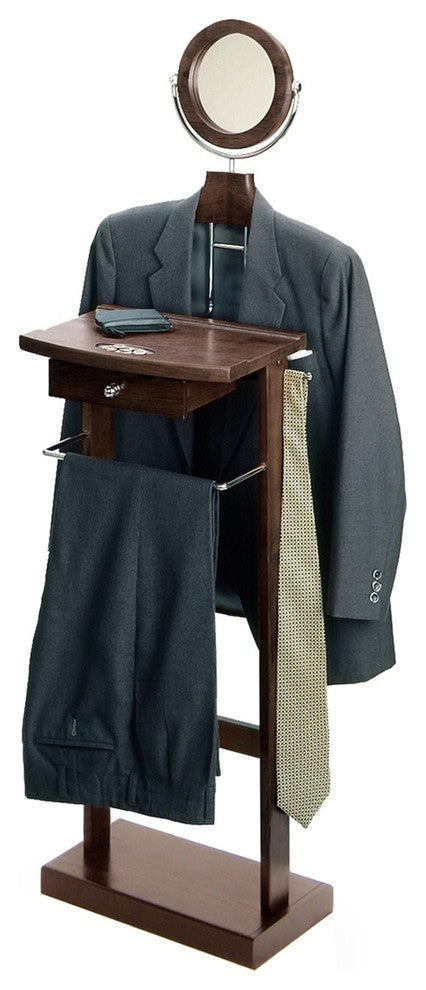 Valet Stand With Wood Base