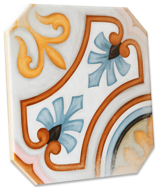 Vaudeville Octagon Deco Diglas, Taco Nacar Porcelain Floor/Wall Tile