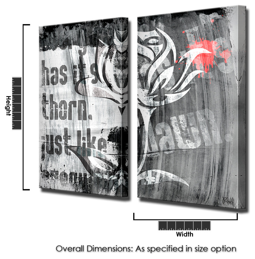 Born2BWild I Canvas Wall Art, 2-Piece Set, 24"x12"