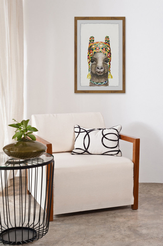 "Bonny Llama" Framed Painting Print, 20"x30"