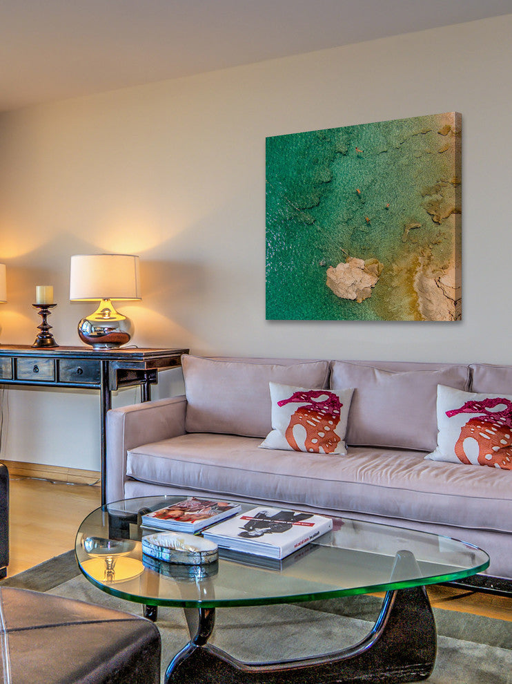 "Green Waves" Print on Canvas by Karolis Janulis