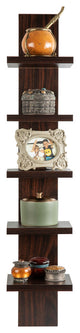 Danya B. Utility Column Spine Wall Shelves, Walnut