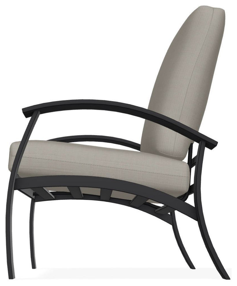 Belle Isle Cushion Deep Seating Outdoor Armchair, Stone Linen/Black