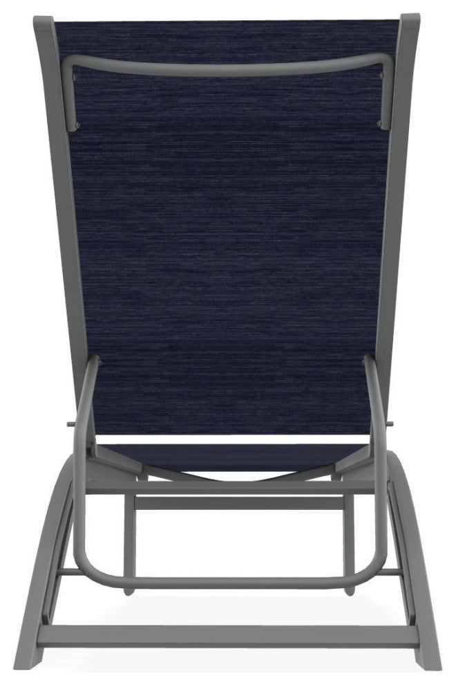Kendall Sling Stackable Outdoor Chaise Lounge, Collect Indigo/Graphite