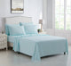 Kathy Ireland 6 Piece Brushed Microfiber Sheet Set, Light Blue, King