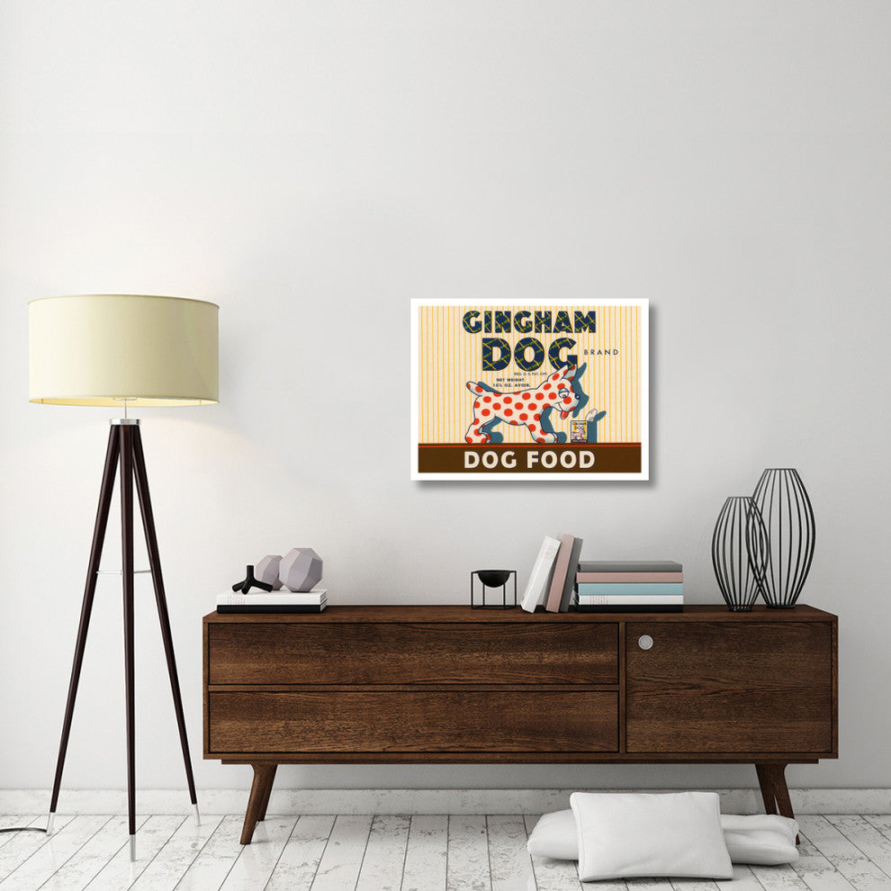 "Gingham Dog" Digital Paper Print by Retrolabel, 32"x25"
