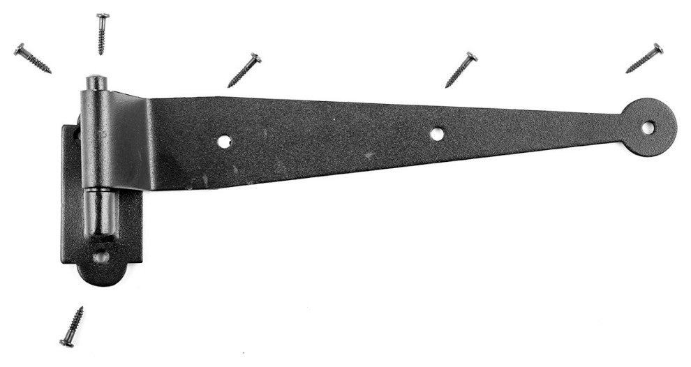 Black Wrought Iron Pintle Hinge Strap Shutter Hinge Offset Pack of 40