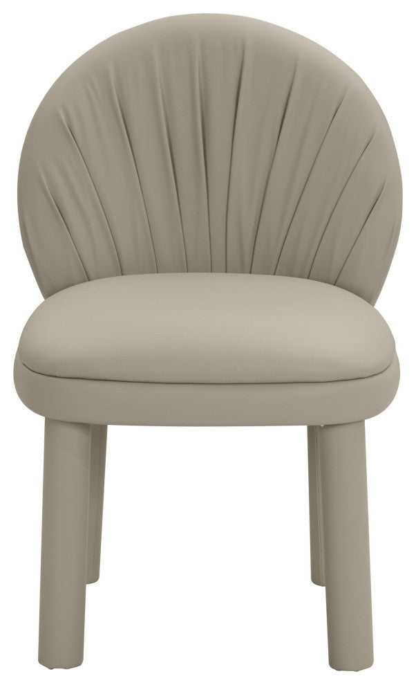 Aliyah Gray Vegan Leather Dining Chair