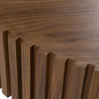 Modrest Pierre Modern Walnut Small Round Coffee Table