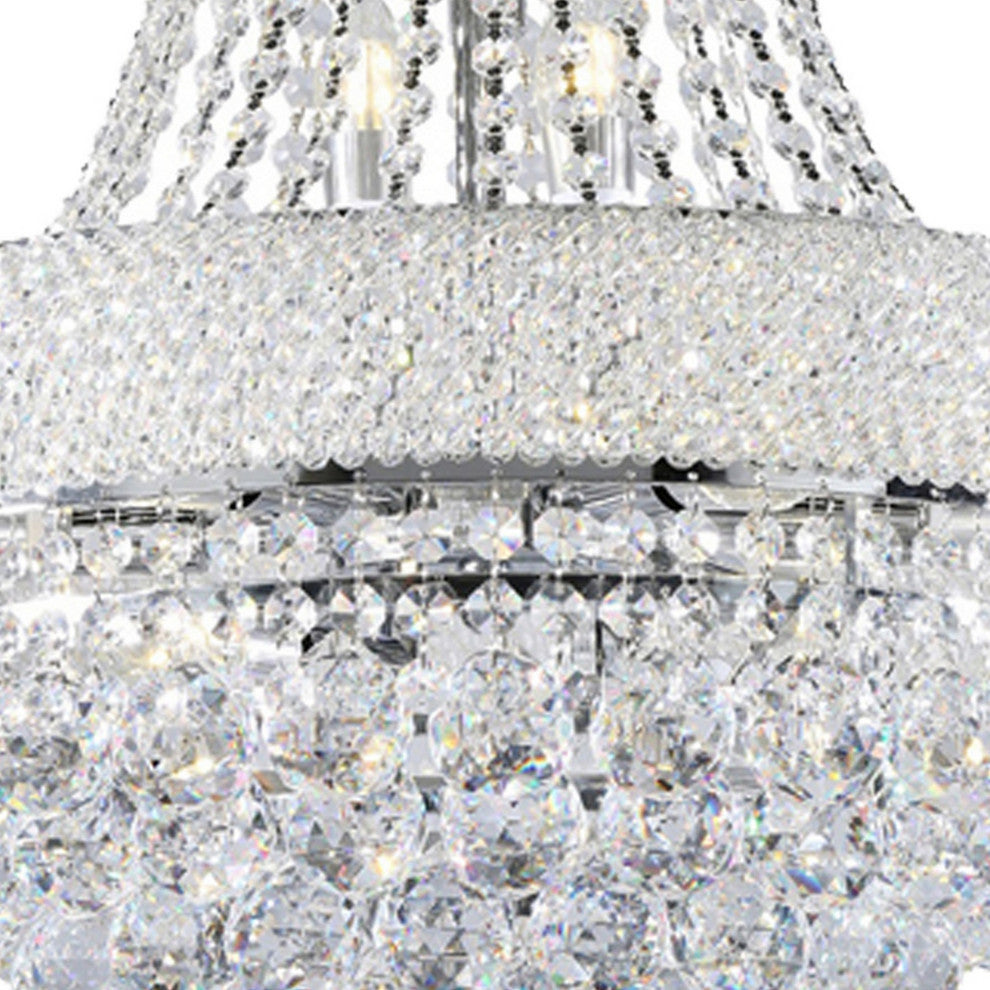 Crystal Ceiling Lamp with Chandelier Design Body, Clear