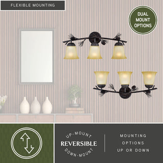 Sierra 3-Light Vanity Black Walnut