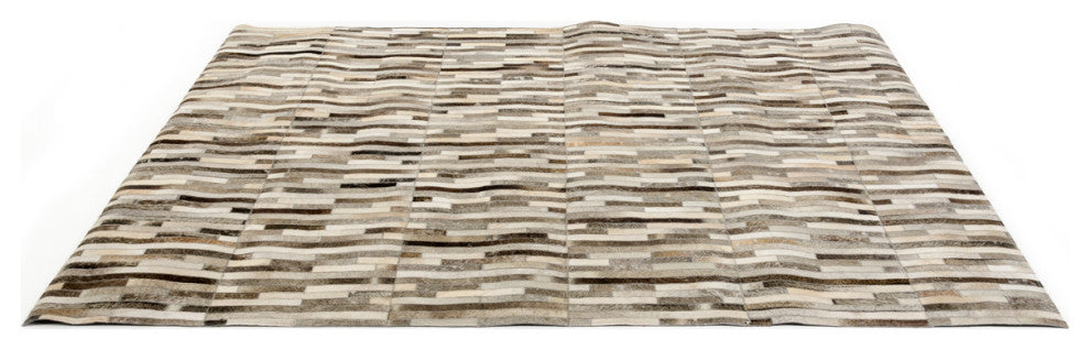 HomeRoots Design Modern Leather Small Area Rug
