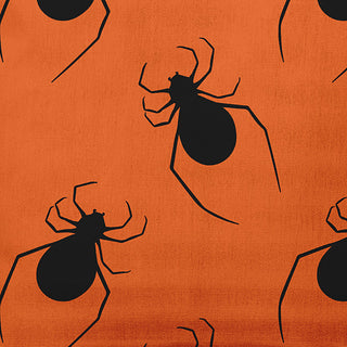 18" x 18" Crawling Spiders Indoor/Outdoor Polyester Throw Pillow, Dusty Orange