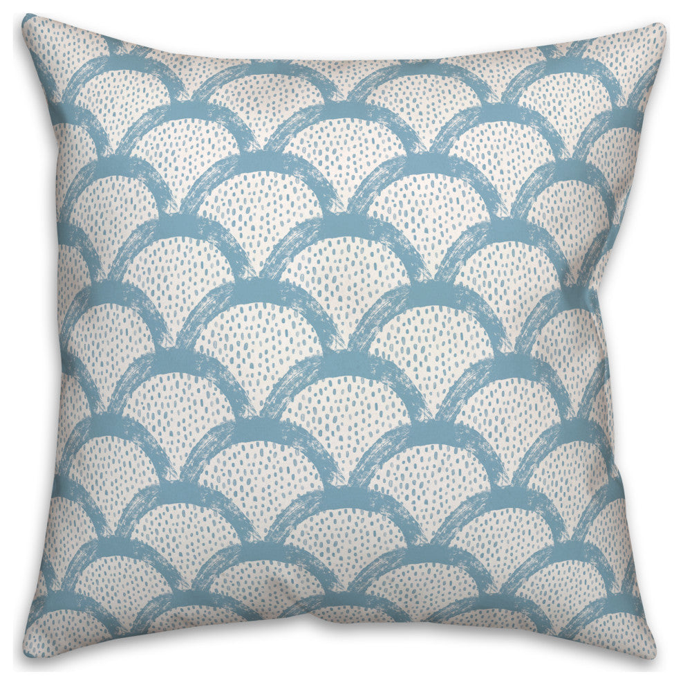 Blue Scallops 18x18 Indoor/Outdoor Pillow