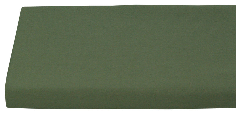 600 TC Solid 100% Bamboo Viscose Fitted Sheet, Sage, Full