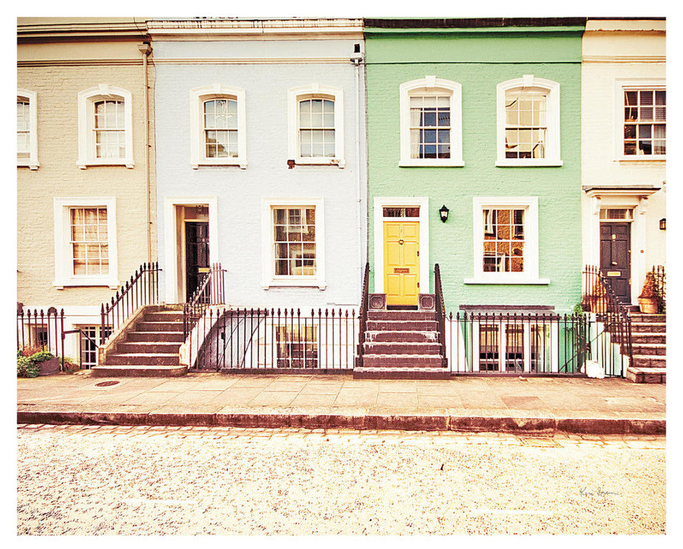 "Chelsea Houses All Lined Up" Digital Paper Print by Keri Bevan, 22"x18"