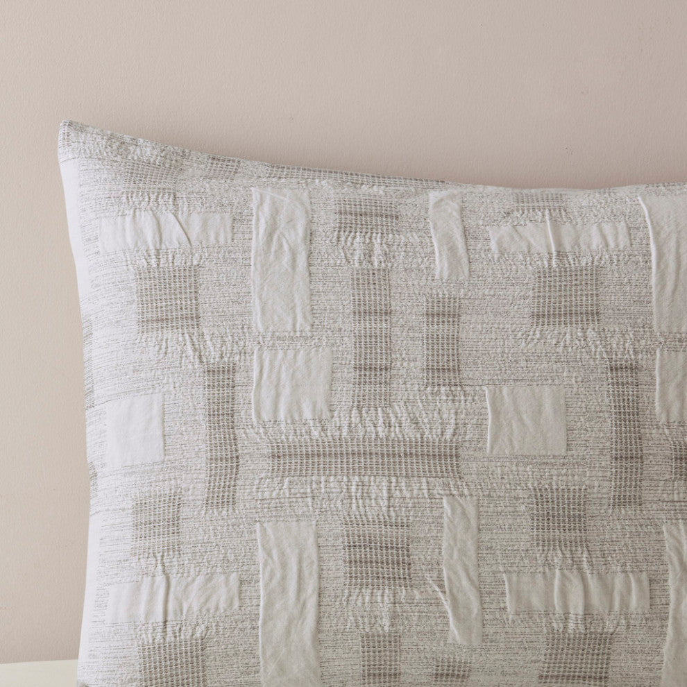 INK+IVY 3 Piece Cotton Jacquard Duvet Set