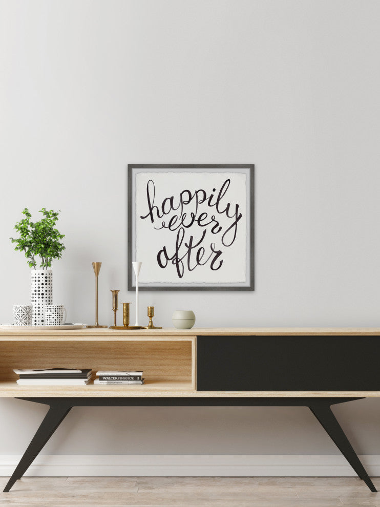 "Happily Ever After III" Framed Painting Print, 18x18