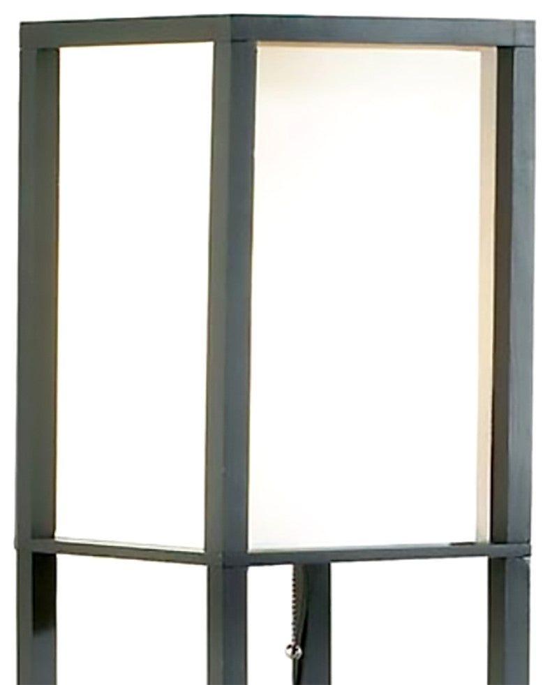 Square Etagere Floor Lamp Storage and Display Shelf Set of 2