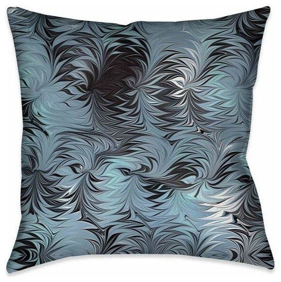 Laural Home Hypnotic Blue Marble 18" X 18" Indoor Decorative Pillow