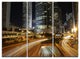 "Skyscrapers and Busy Traffic" Metal Wall Art, 3 Panels, 36"x28"