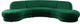 Rosa Velvet Upholstered 3-Piece Sectional, Green