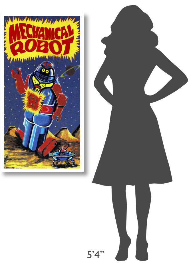 "Mechanical Robot" Digital Paper Print by Retrobot, 22"x42"