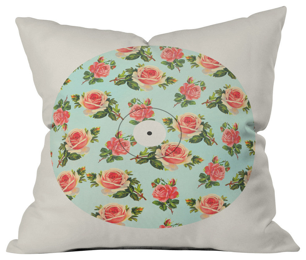 Allyson Johnson Floral Vinyl Outdoor Throw Pillow