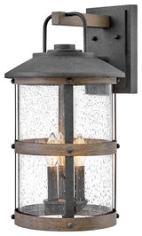 Hinkley Lakehouse Medium Wall Mount Lantern, Aged Zinc