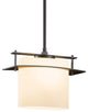 Arc Ellipse Large Mini Pendant, Dark Smoke Finish, Opal Glass