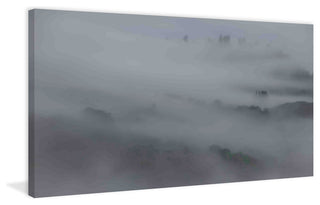 "Peeking Through the Mist" Painting Print on Canvas